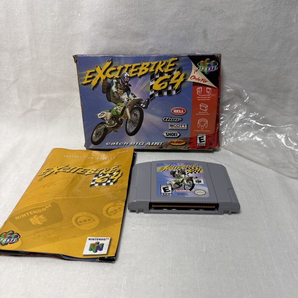 Nintendo Excitebike 64 N64 Complete in Box CIB w/ Manual READ
